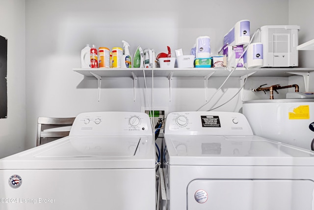 laundry area featuring washer and dryer