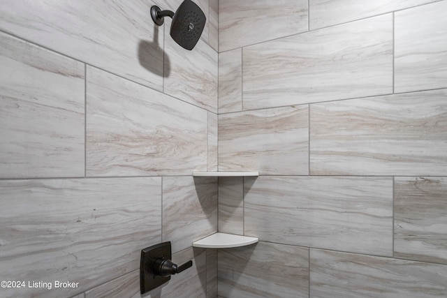 room details with a tile shower