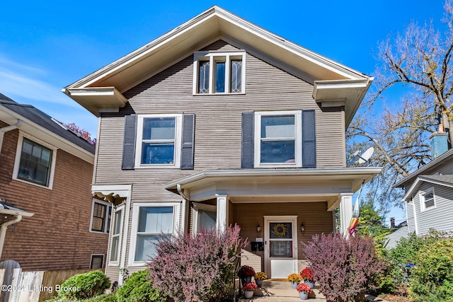 view of front of home with covered porch