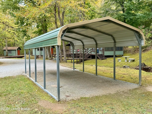 308 Oak Rd, Falls Of Rough, KY 40119 - view of vehicle parking featuring a yard and a carport