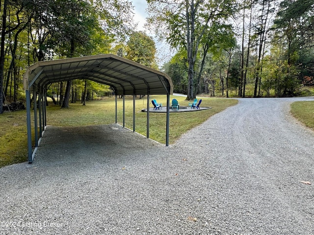 308 Oak Rd, Falls Of Rough, KY 40119 - view of car parking featuring a yard and a carport