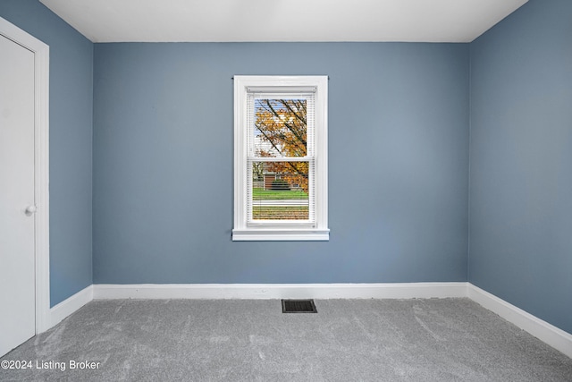 view of carpeted empty room