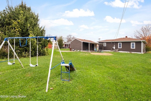 exterior space featuring a playground