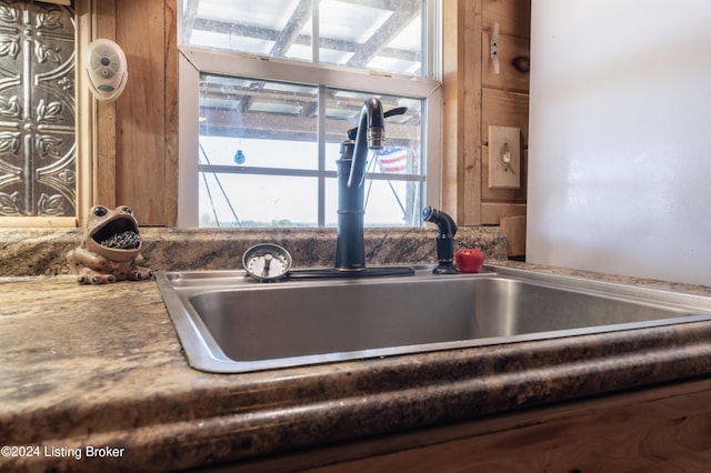 interior details featuring a sink