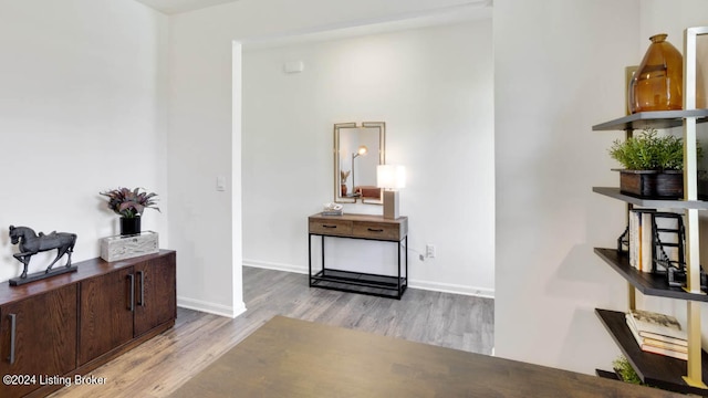 interior space featuring light wood-type flooring