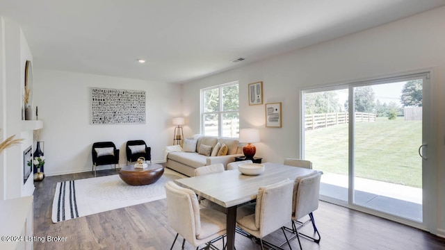 dining room featuring hardwood / wood-style floors