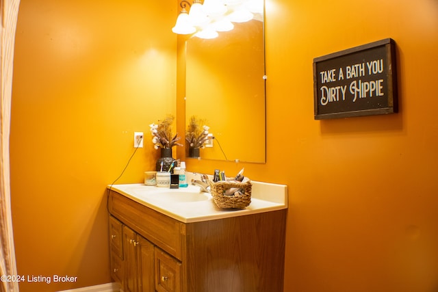 bathroom featuring vanity