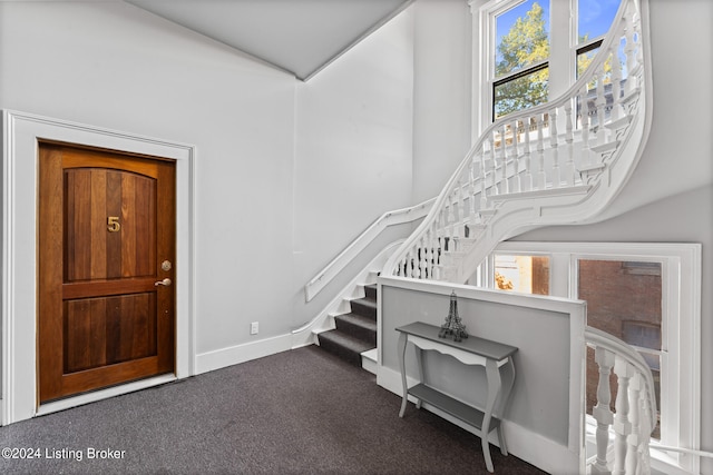 view of carpeted entryway