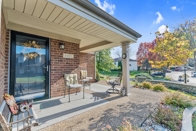 view of patio / terrace with covered porch