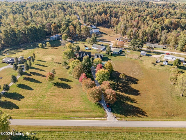 drone / aerial view with a rural view