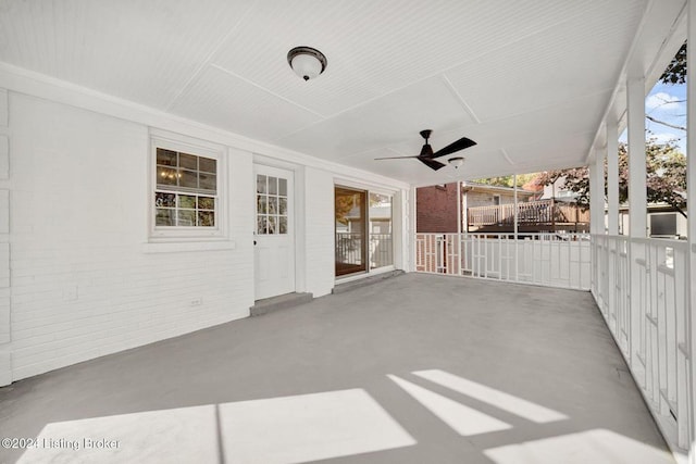 view of patio / terrace with ceiling fan