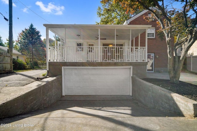 view of front of house featuring a garage