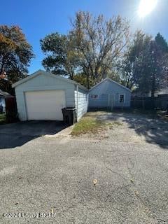 exterior space featuring a garage