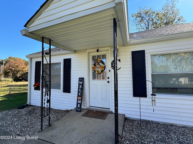 view of doorway to property