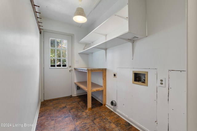 laundry room with washer hookup and hookup for an electric dryer