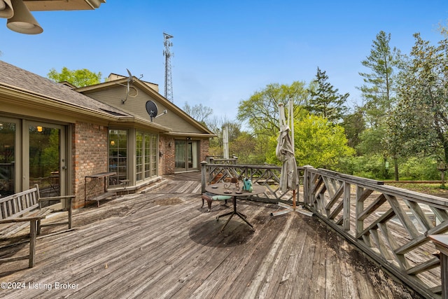 view of wooden deck