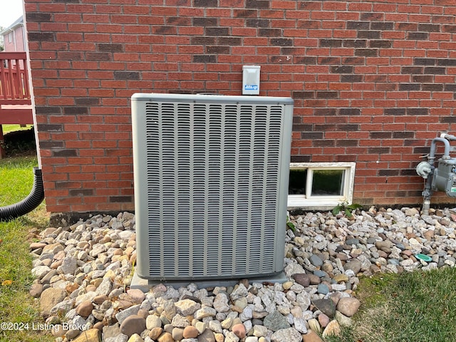 exterior details featuring central AC unit