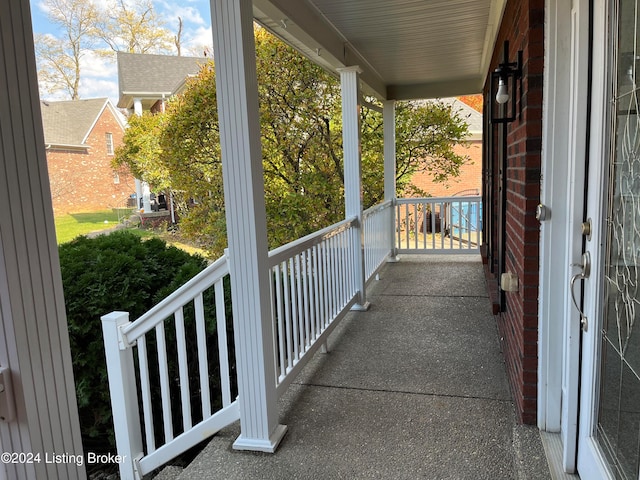 balcony with a porch