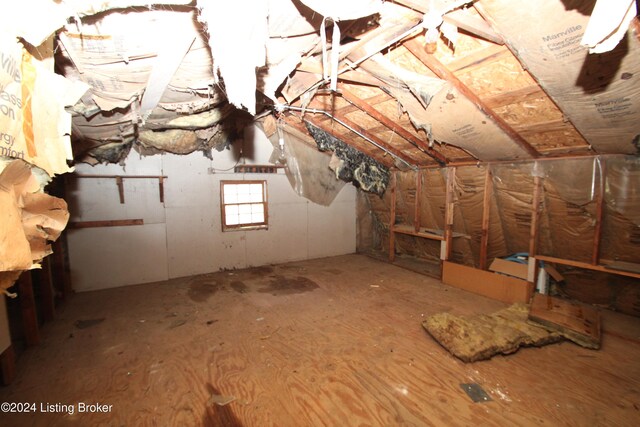 view of attic