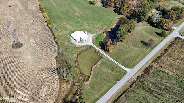 aerial view with a rural view