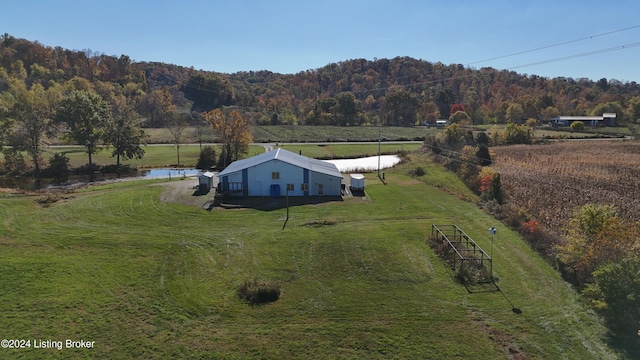 aerial view with a rural view