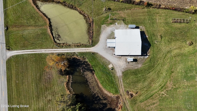 aerial view featuring a rural view