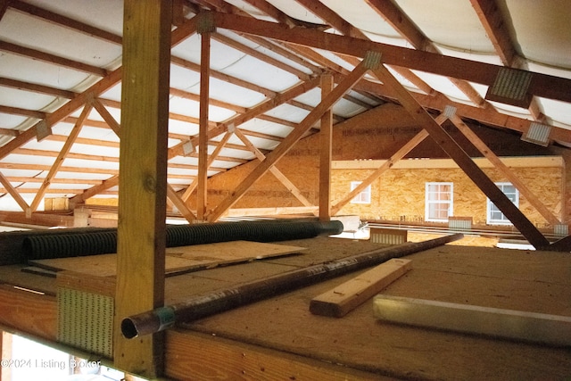 view of attic