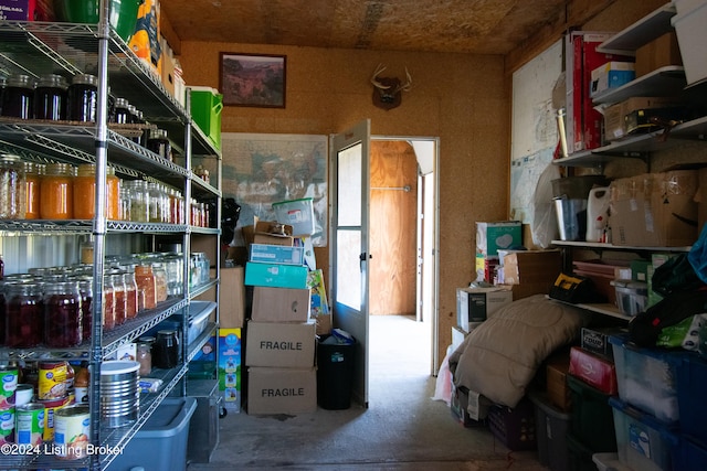 view of storage area