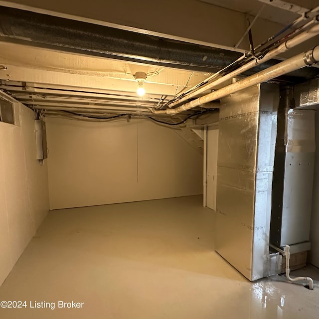 744 Brian Ct, Radcliff, KY 40160 - unfinished basement with heating unit and electric panel