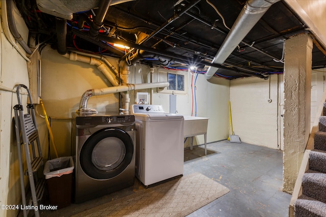 laundry area featuring separate washer and dryer