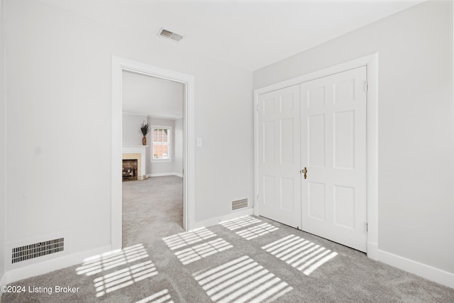 interior space with light carpet