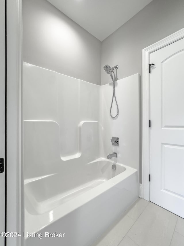 bathroom with  shower combination and tile patterned floors