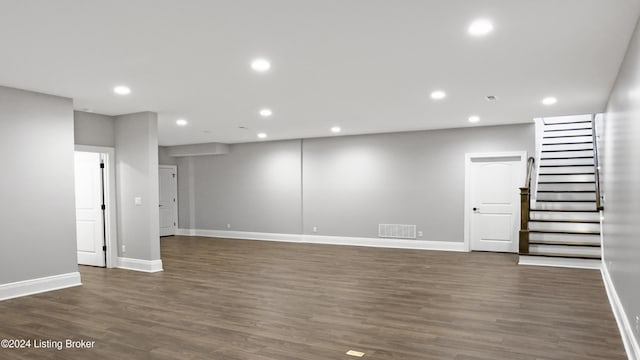 interior space featuring dark hardwood / wood-style flooring