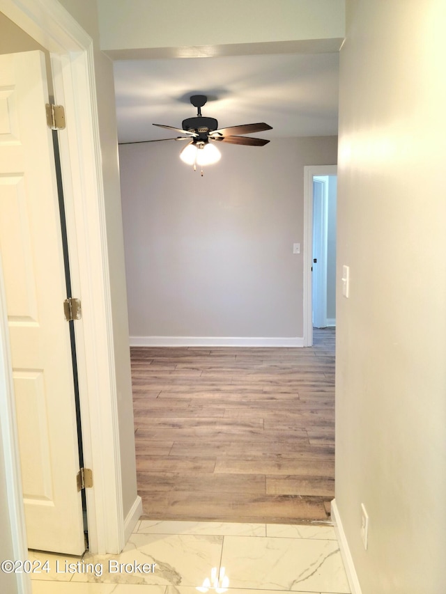 hallway featuring light hardwood / wood-style floors