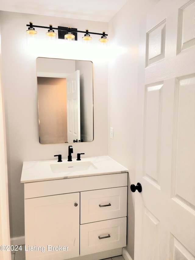 bathroom with vanity