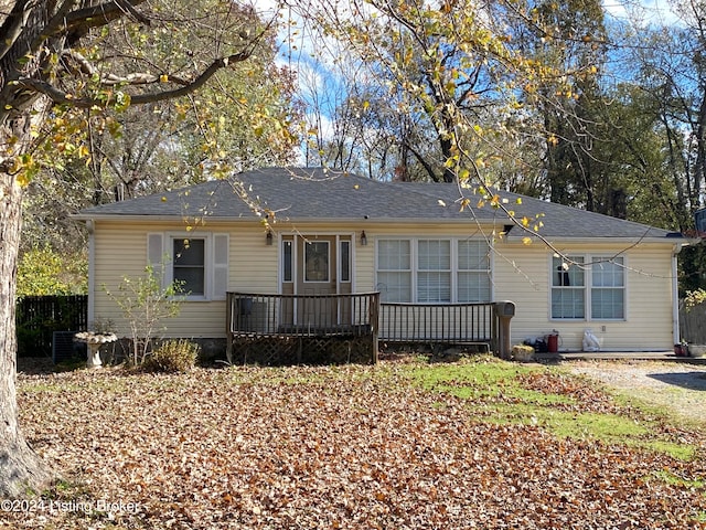 view of front of house featuring central AC