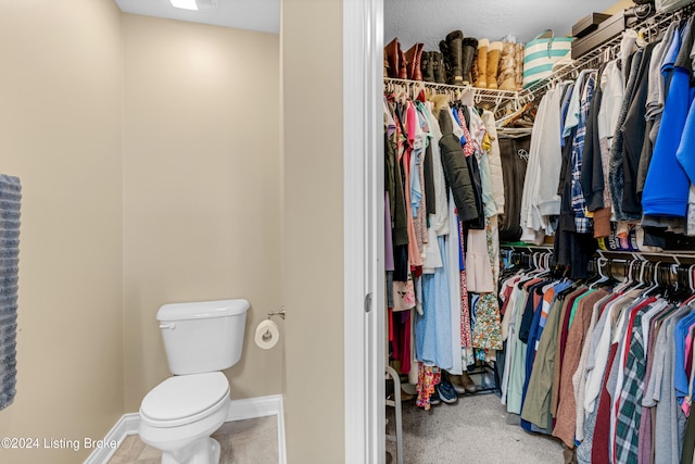 view of walk in closet