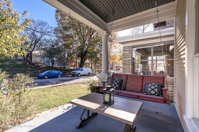 view of patio / terrace featuring a porch