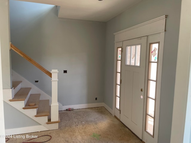 view of foyer entrance