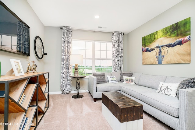 view of carpeted living room