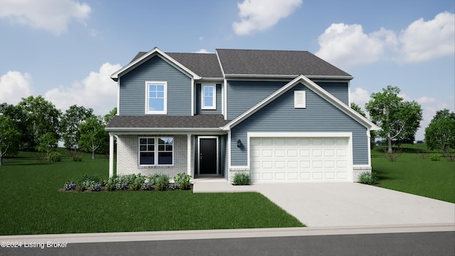 view of front property with a front yard