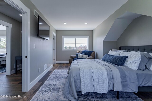 216 Millerstown St, Clarkson, KY 42726 - bedroom featuring dark wood-type flooring, multiple windows, baseboards, and recessed lighting