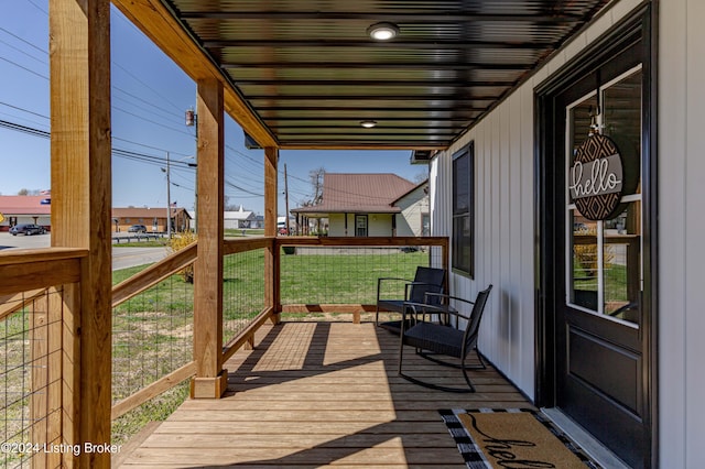 216 Millerstown St, Clarkson, KY 42726 - wooden deck featuring a yard