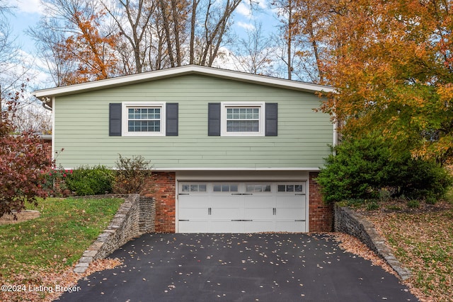 exterior space featuring a garage