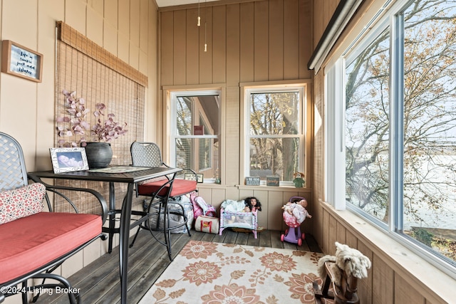 view of sunroom