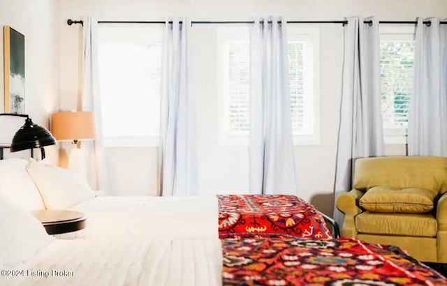 bedroom featuring multiple windows