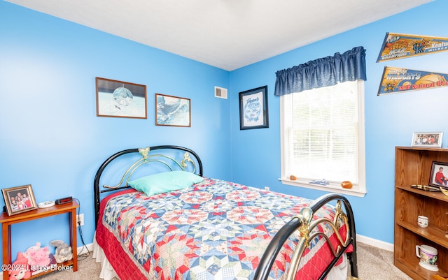 view of carpeted bedroom