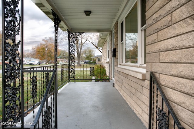 balcony with covered porch