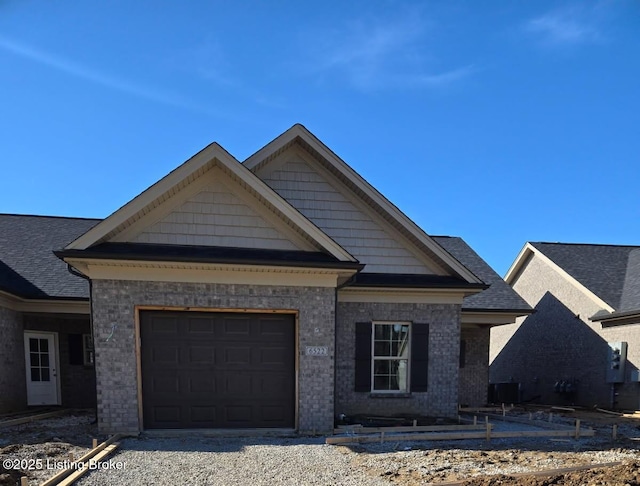 view of front facade with a garage