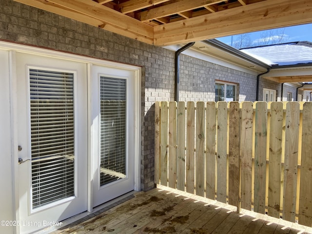 view of patio / terrace with a wooden deck